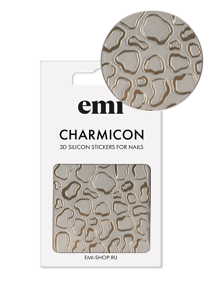 Charmicon 3D Silicone Stickers №238 Золотые разводы